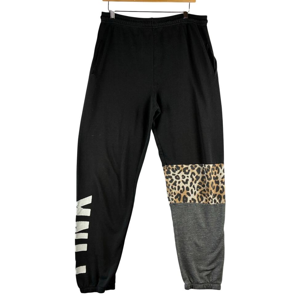 Victorias Secret Pink Slouchy Leopard Campus Sweatpants Women's Small READ